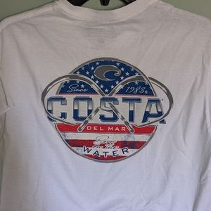 Mens white Costa tshirt size medium